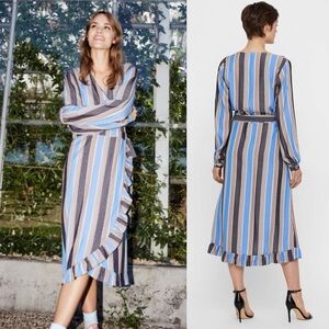 Numph Jemima Long Sleeve Wrap Midi Dress